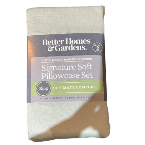 NWT Better Homes & Gardens Signature Soft Pillowcase Various Sizes Available - Picture 3 of 4